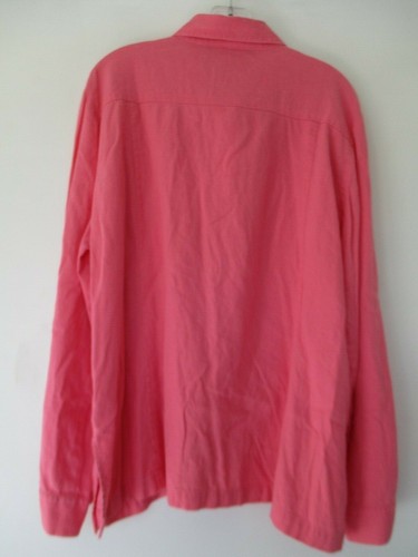 Linen Sag Harbor Women's Size XL Long Sleeve Solid Pink Button Front Blouse Top - Picture 10 of 12