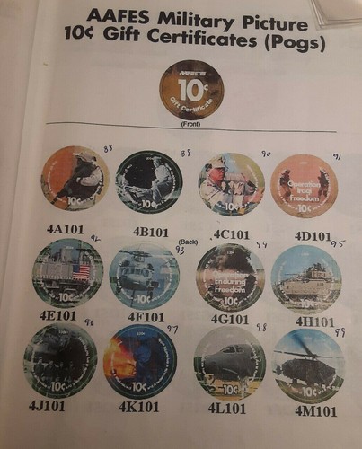 4th Print Set 10 Cent AAFES Pogs 2004 printing About Uncirculated Condition - Picture 3 of 3