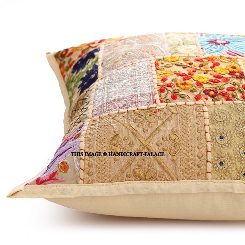 Khambadiya Patchwork Pillow Cover Cushion Throw Indien Sofa Decor 16" Set of 2 - Picture 52 of 86