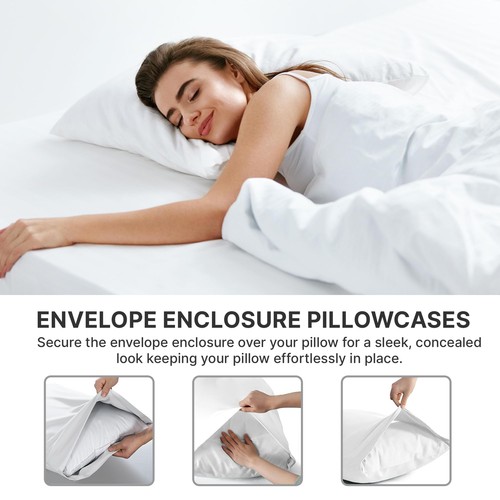 King Size Dark Grey Pillowcase Set Extra Soft Hotel Quality - Machine Washabl... - Picture 2 of 7