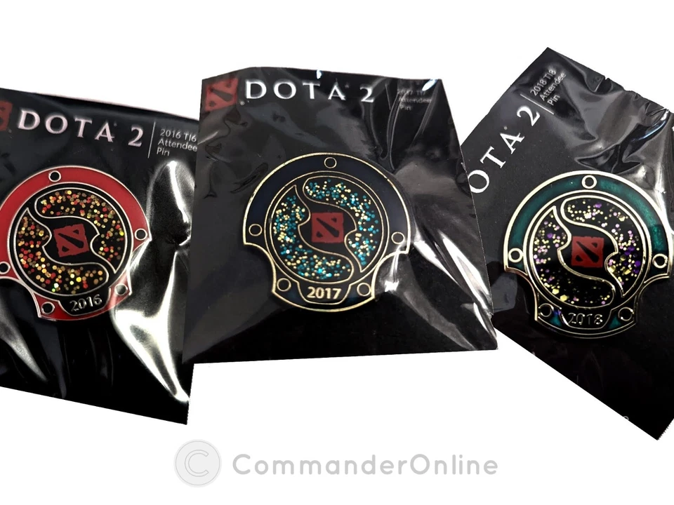 Dota 2 Pines Asistentes TI6 TI7 TI8 2016 2017 2018 - Nuevos con Código Foto 3 de 3