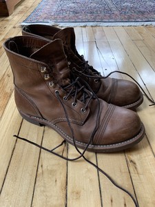 RED-WING-Heritage-IRON-RANGER-8111-Size-9EE-Amber-Harness-Leather