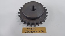 Tsubaski D60B24H-1-1/4 Double Sprocket #60 24T 1-1/4" bore D60B24H1-1/4
