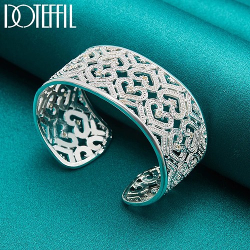 Brazalete Corazón Hueco Doteffil Plata Esterlina 925 30 mm Joyería de Boda - Imagen 3 de 6