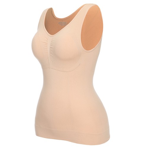 Womens Camisole With Padded Bra Compression Body Shaper Tank Top Slimming Vest - Bild 14 von 17