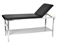 AdirMed 996-02-BLK Adjustable Treatment Table with Full Shelf & Paper Dispenser