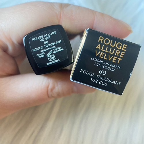 New Chanel Rouge Allure Velvet Luminous Matte Lipstick #60 Rouge Troublant~Rare - Picture 5 of 5