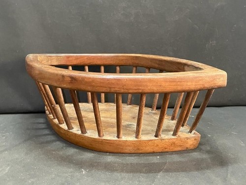 vintage Royal Wooden Designe Handmade Serving Basket For Fruit Table Top Gift - Picture 1 of 12