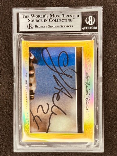 Phil Simms Ottis OJ Anderson 2014 Leaf Masterpiece Cut Signature 1/1 JSA Giants - Picture 2 of 2