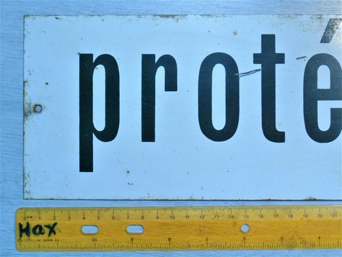 PROTEGE PAR SANDOZ SIGNE pharmacy 50x12,50 cm METAL PLATE board LSD Hofmann VTG. - Picture 3 of 5
