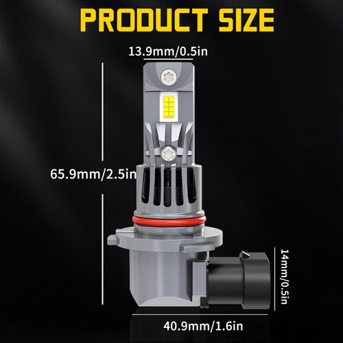For Nissan Rogue 2008-2013 White LED Headlight High Beam Bulbs Kit 6000K 2Pack - Picture 10 of 13