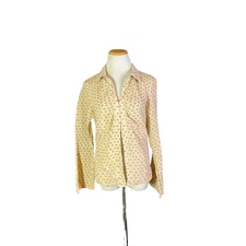 Wet Seal Size L Thin Cotton Long Sleeve Shirt Floral Sexy Y2K