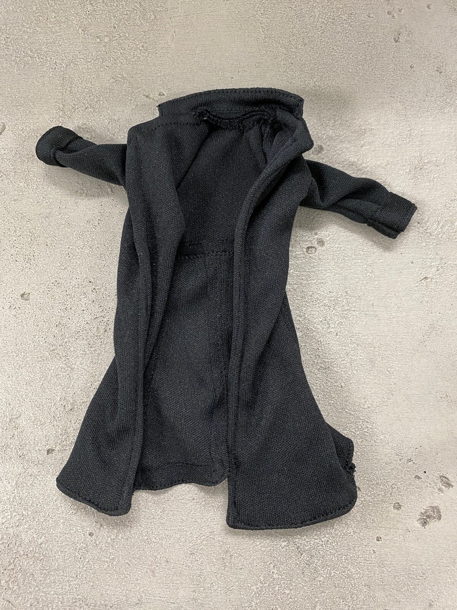PP-LTC-BLK: 1/12 Black Wired Trench Coat for 6 inch action