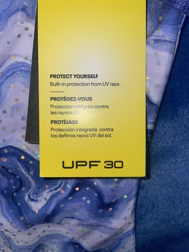 Traje de baño Under Armour UA para niñas manga corta UPF30 una pieza azul talla 5 nuevo con etiquetas - Imagen 4 de 6
