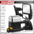 Chrome Power Heated LED Signal Tow Mirrors For 2008-16 Ford F-250 F350 F450 F550
