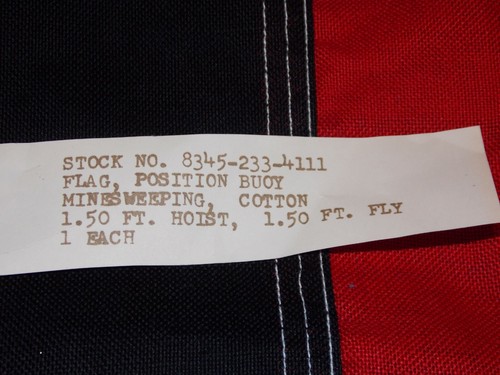 Vintage - US Navy Position Buoy Minesweeping Flag - NEW - Picture 5 of 5