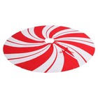  Christmas Tree Skirt: 45" Traditional Red and White Striped Fabric - Peppermint