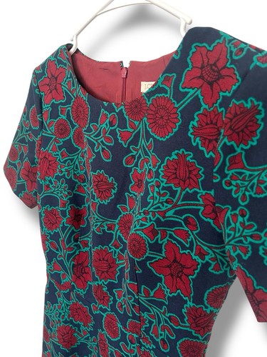 J. Crew Kleid Etuikleid Kurzarm Ponte blau Stretch geblümt Gr. 00 makellos! - Bild 7 von 14