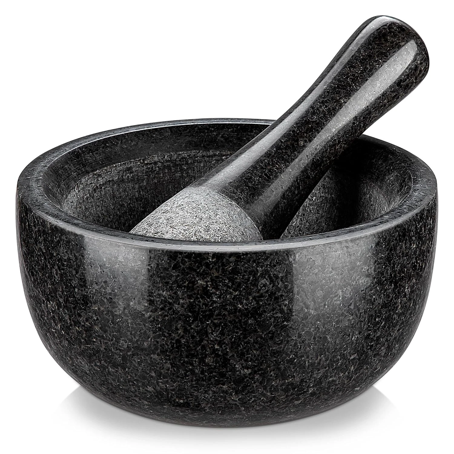 Large Mortar and Pestle Set, 100% Granite, Natural Unpolished, Herb Crusher, Spi