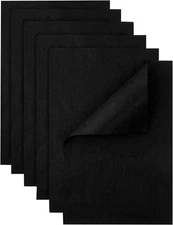 Black Felt Fabric Sheets - 6PCS Felt Squares - 8X12 1 Colors Soft Felt Squares, 