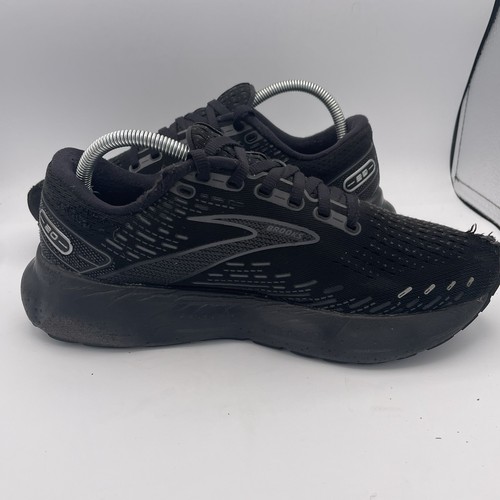 Brooks Running Shoes Men 8.5 Wide 2E Glycerine 20 Triple Black Ebony 1103822E020 - Picture 8 of 13
