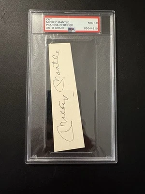 CUT MICKEY MANTLE Authentic PSA/DNA GRADED 9 MINT CERTIFIED AUTO - Image 1 of 4