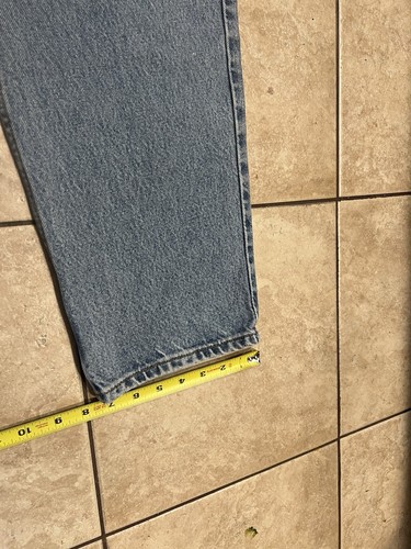Jeans Levis vintage para hombre 34X34 550 azul lavado claro relajado naranja lengüeta algodón años 90 - Imagen 8 de 11