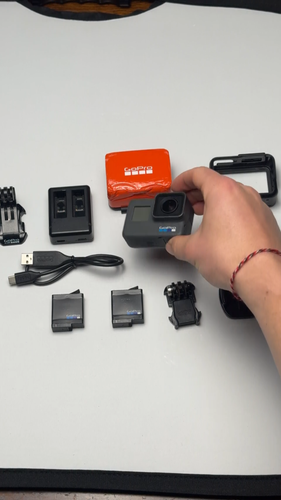 GoPro HERO6 Black + X2 Batteries, floaty & extra mounts- GoPro Action Camera  - Video 1 of 1