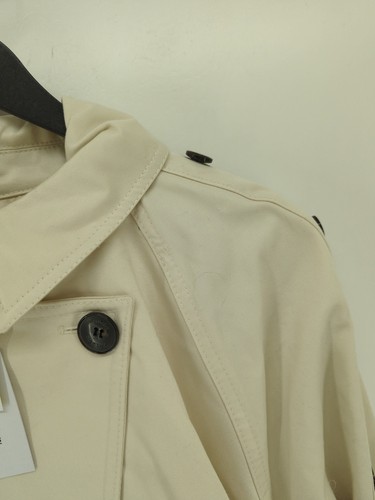 Karen Millen Damen Mantel UK 18 Weiß 100% Baumwolle Trenchcoat - Bild 5 von 7
