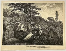 Carl W. KOLBE - La Rêveuse (Rocky area). 1809. Eau-forte d'après Salomon GESSNER