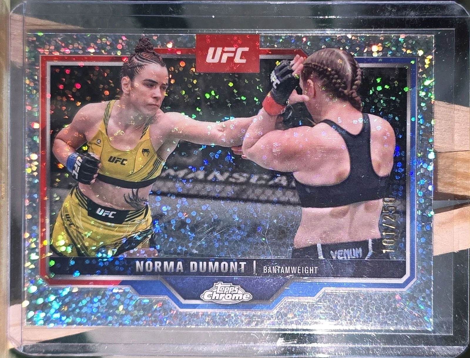 2025 Topps Chrome UFC Norma Dumont Speckle Refractor #'d 101/250