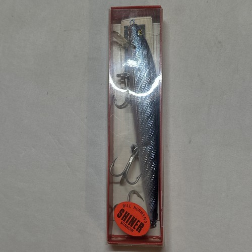Lote de señuelos de pesca vintage Bill Norman Shiner Minnow 3001 plata 3011 caballa - Imagen 4 de 5