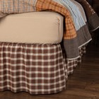 Rustic Twin Bed Skirt Brown Gathered Rory Cotton Split Bedroom Decor VHC Brands