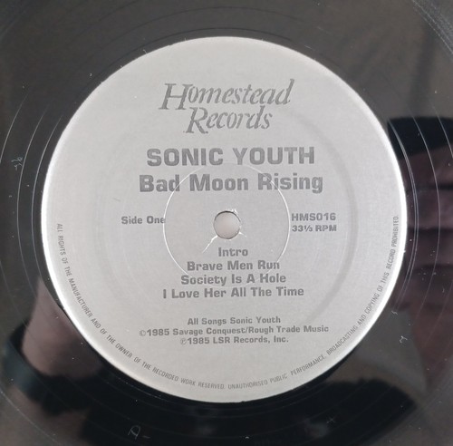 💿Sonic Youth: Bad Moon Rising 1985/1986 Homestead HMS016 Vinyl LP Record/Insert - Picture 5 of 16