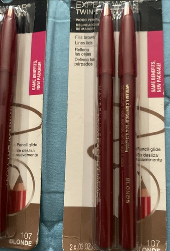 Maybelline Expert Wear Twin Eye & Brow Pencil Liners 107 Blonde Blond Lot of 2 - Picture 3 of 8