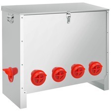 85lbs Automatic Chicken Feeder Large Capacity, 6-Port Galvanized Metal Poultr... 1.88 per gallon