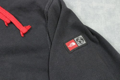 North Face Hoodie Mens XL Black International Flag Pullover Sweatshirt Logo Rare - Picture 8 of 11
