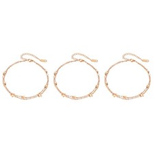  3 Stück Stern Doppelschicht Knöchelkette Einfache Aushöhlung Knöchelarmband
