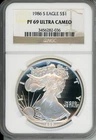 1986-S American Silver Eagle ASE NGC PF69 PR69 PROOF PR-69 UCAM  !!