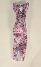 Mattel Barbie doll vintage dress fits 11 inch doll pink floral old school 