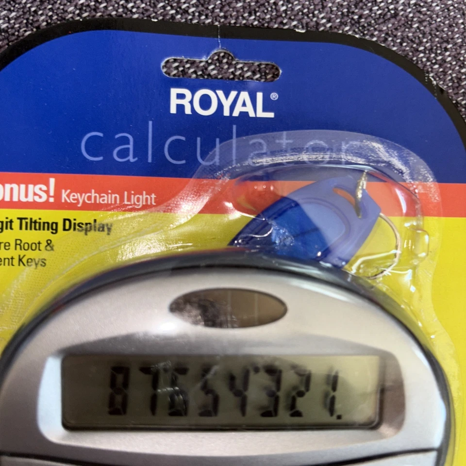 royal calculator Brand New! X 60 Model With A Bonus Key Chain Light - Image 2 of 4
