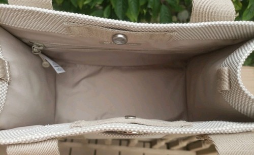 Lululemon Two-Tone Canvas Tote Bag *MINI 4.5L - Mojave Tan/Light Ivory EXC! - Picture 6 of 14