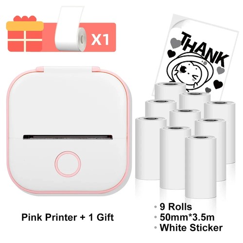 T02 Mini Portable Bluetooth Thermal Printer T02 Sticker Photo Maker Machine - Afbeelding 24 van 24