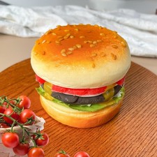 Artificial Hamburger Realistic Food Display Simulation Bread Model Faux Burger