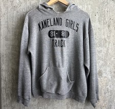 Vintage 70  s Grey Russell Athletic Hoodie Distressed Made In USA VTG Large