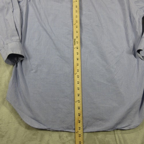 Camisa Paul Stuart Para Hombre 16.5 33 Abotonada Azul Cuadros Manga Larga Hecha en EE. UU. - Imagen 7 de 10