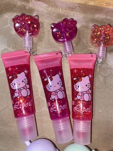 8pc Set Of Lip Products Glosses Hello Kitty Tints Sanrio Oils Stitch New - Picture 2 of 4