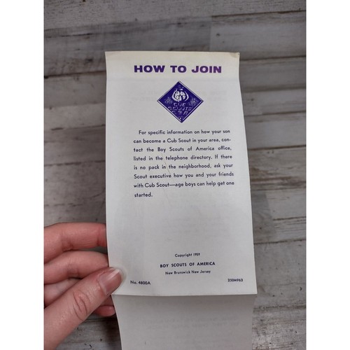 Folleto vintage de los Boy Scouts BSA What Cub Scouting Gives Your Boy 1959 - Imagen 11 de 11