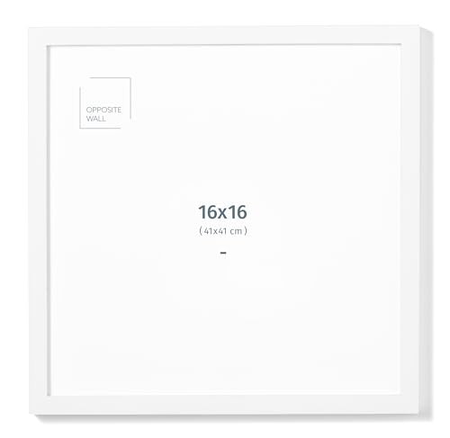 (16x16 in | 41x41 cm) White Solid Oak Wood Picture Frame Poster Frame Wall Photo - Picture 1 of 8