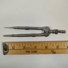 Antique Eagle Pencil Co. New York ornate floral engraved drawing compass.